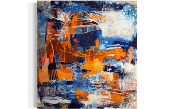 “Blue & Orange #1” Original Artwork