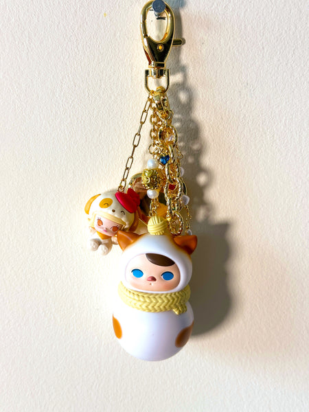 Limited Edition 1/1 “YARN” PUCKY Roly Poly Kitty Bag Charm