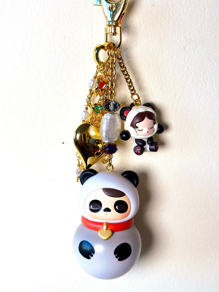 Limited Edition 1/1 “PANDA” PUCKY Roly-Poly Kitty Bag Charm