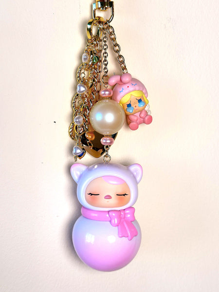 Limited Edition 1/1 “CERAMIC” PUCKY Roly-Poly Kitty Bag Charm